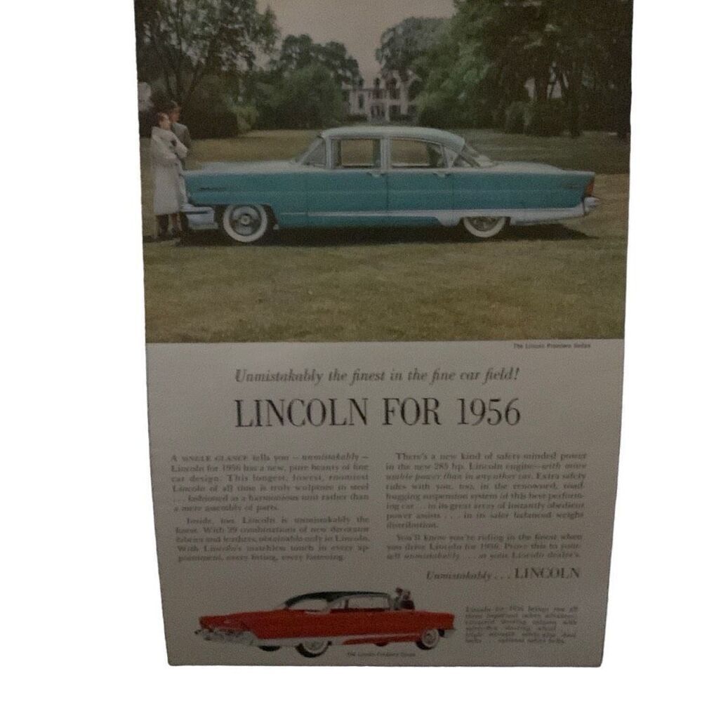 Vintage 1955 Lincoln Premier Sedan Coupe Ad Advertisement